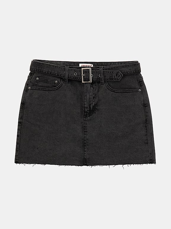 GUESS Belted denim skirt Women