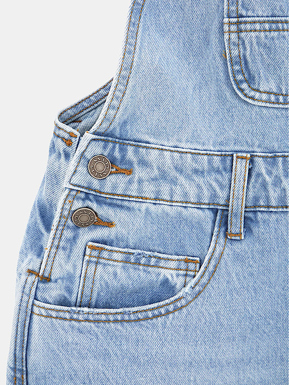 GUESS Originals Denim overall shorts Women
