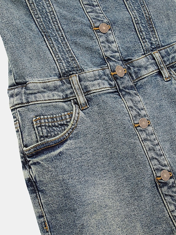 GUESS Strapless spijkerjurk Dames