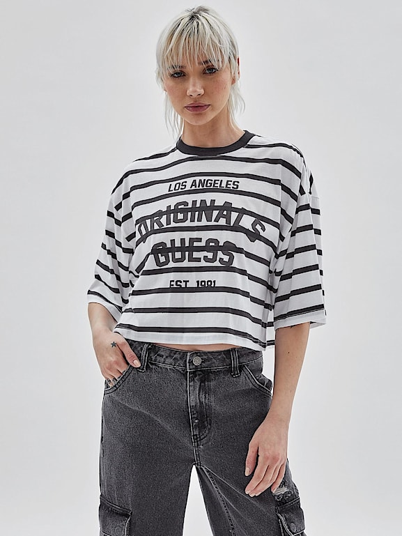 Camiseta guess rayas mujer discount