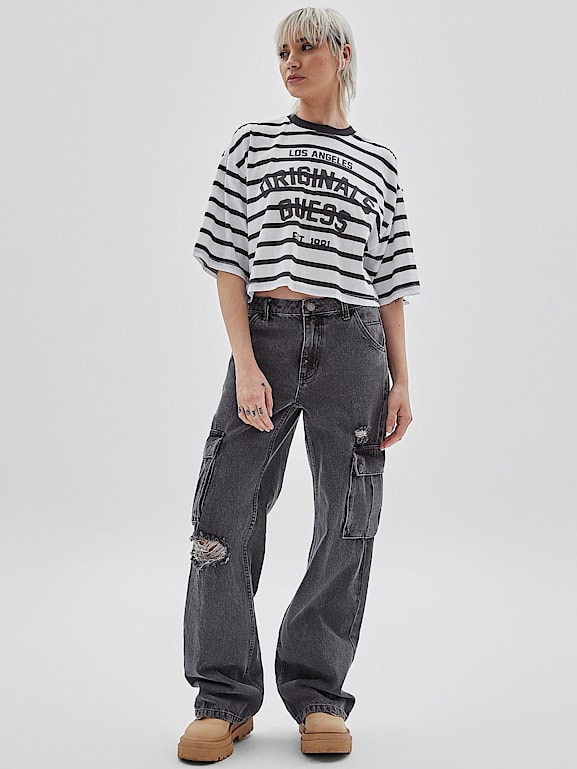 Tee shirt guess rayé femme deals