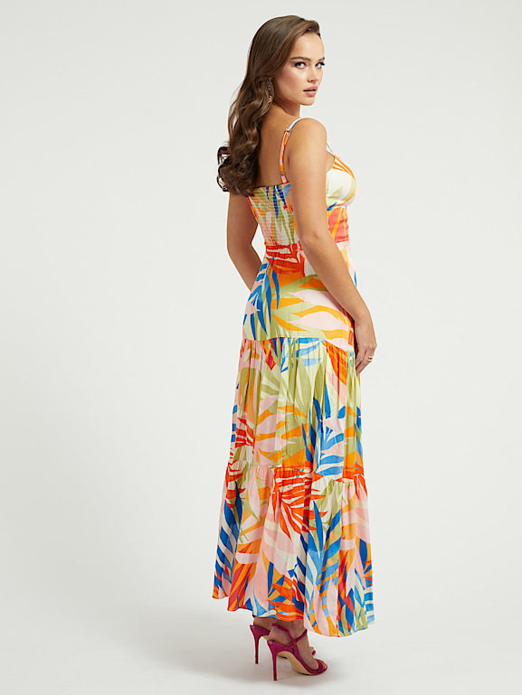 GUESS Lange jurk tropische print Dames