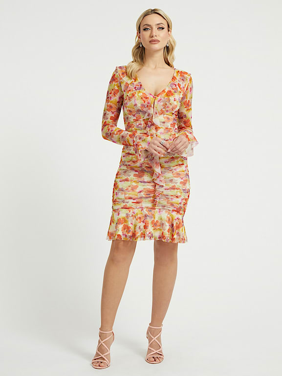 Guess floral print dress discount