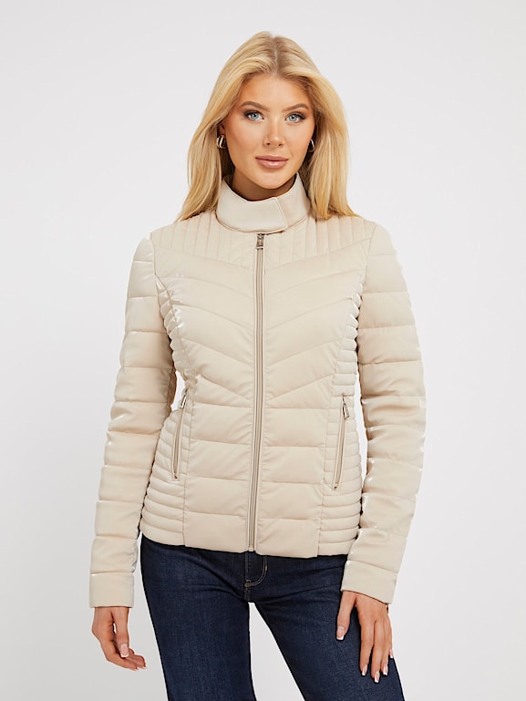 Slim fit clearance puffer jacket women's