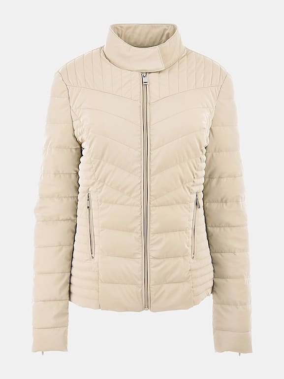 Slim fit coated puffer