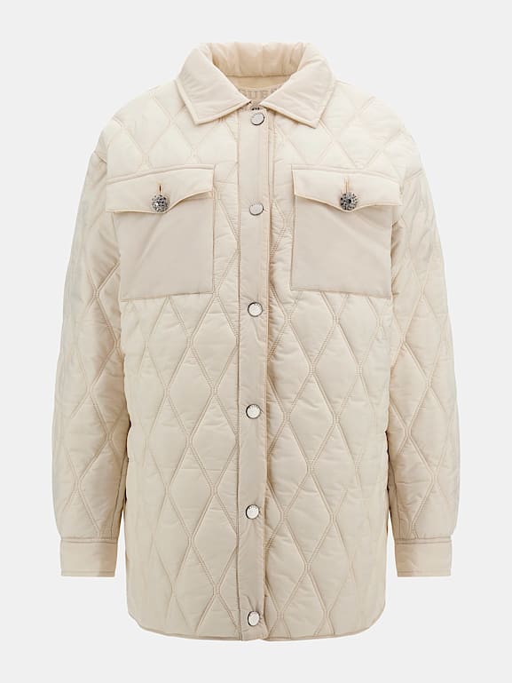 Quilted shirt jacket Women GUESS Past Collections