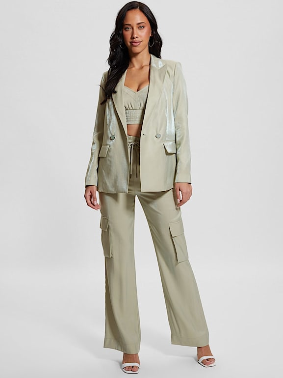 Women's satin blazer jackets cheap