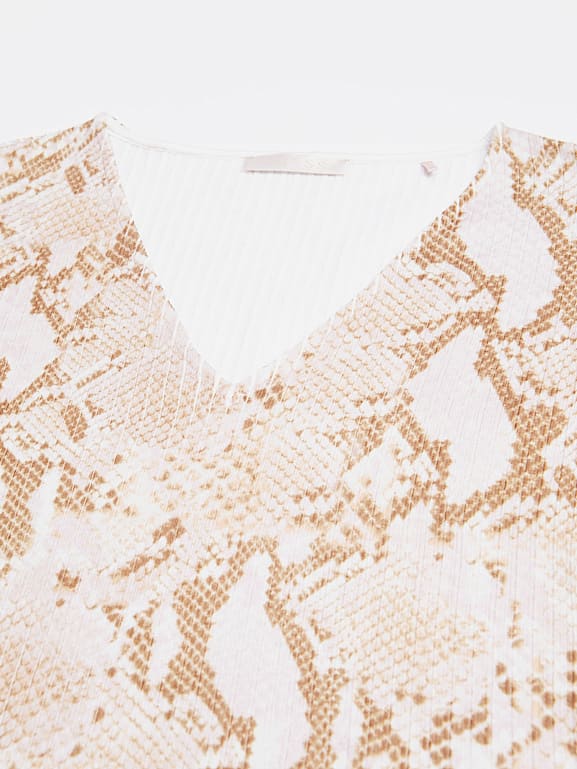 Snake print sweater top