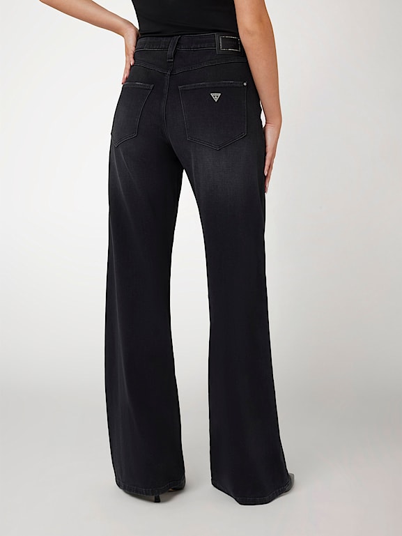 Black guess pants top