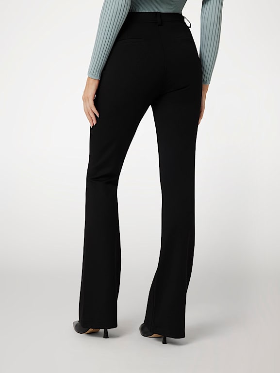 Black flare leg dress pants cheap