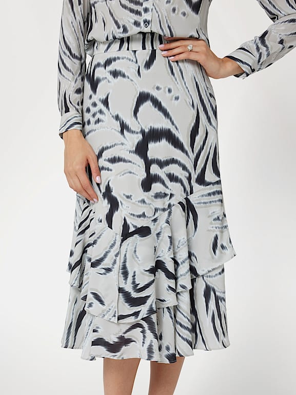 Midi skirt zebra print 2025
