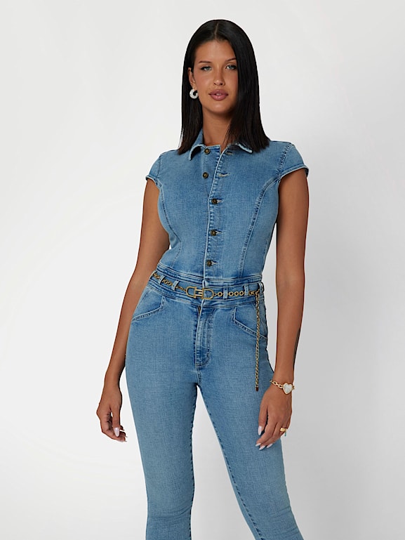 GUESS Skinny fit denim jumpsuit Women