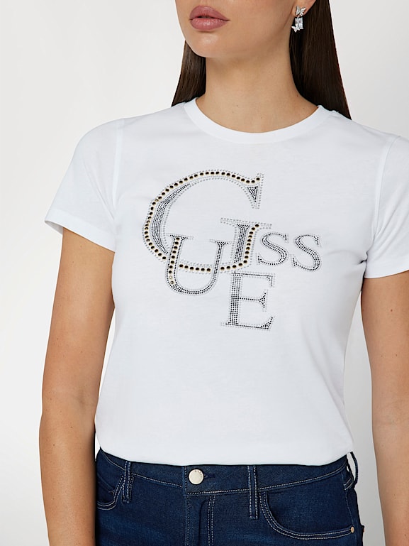GUESS Onu trok logolu t shirt Kad n