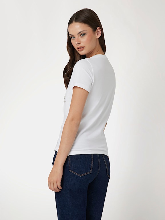 GUESS Camiseta con logotipo Icon Mujer