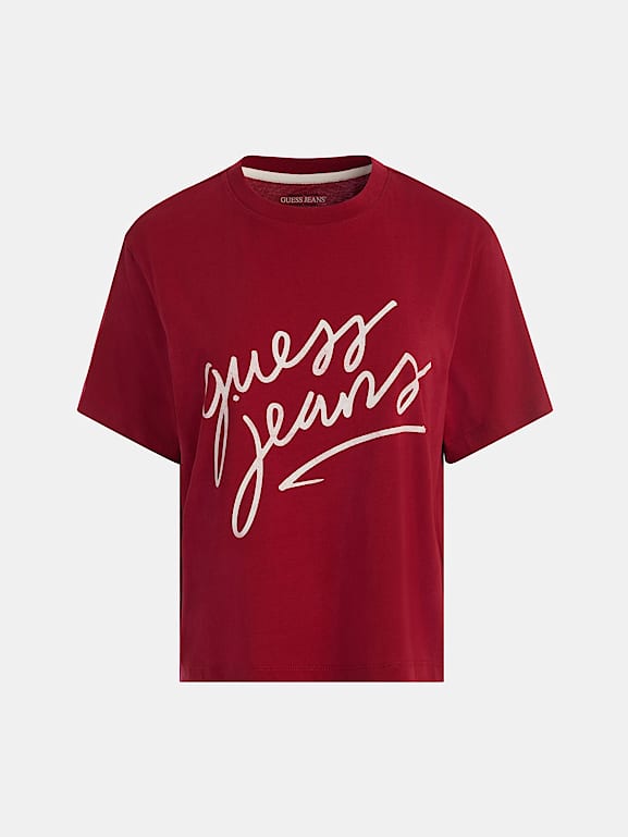 T shirt guess rouge clearance