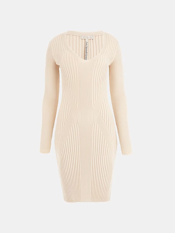GUESS® Rib knit sweater mini dress Women