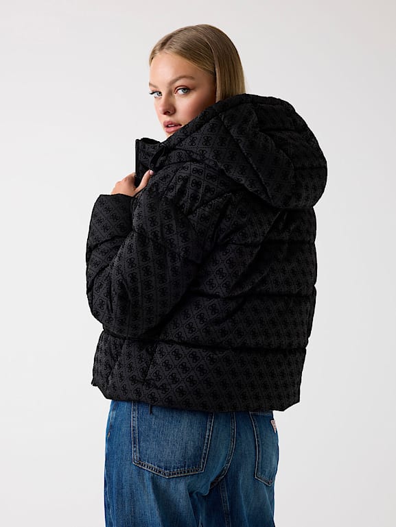 美品　GUESS 4G Logo Hooded Puffa Jacket GUESS] 4G Logo Hooded Puffa Jacket[品番：GUEW0008910]｜GUESS