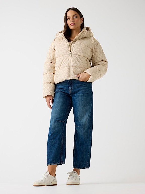 美品　GUESS 4G Logo Hooded Puffa Jacket GUESS] 4G Logo Hooded Puffa Jacket[品番：GUEW0008910]｜GUESS