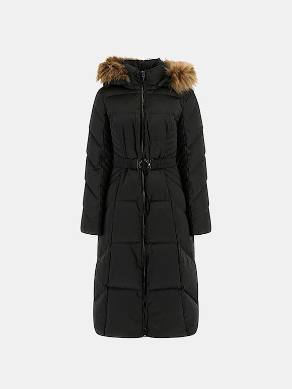 GUESS Real down long puffer Women