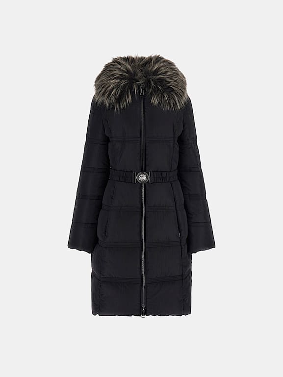 Doudoune longue col fourrure deals