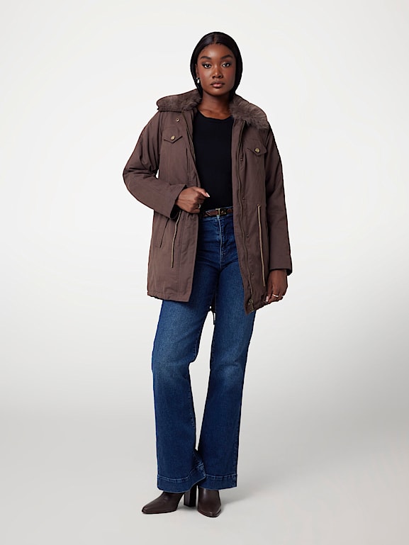 Denim parkas clearance