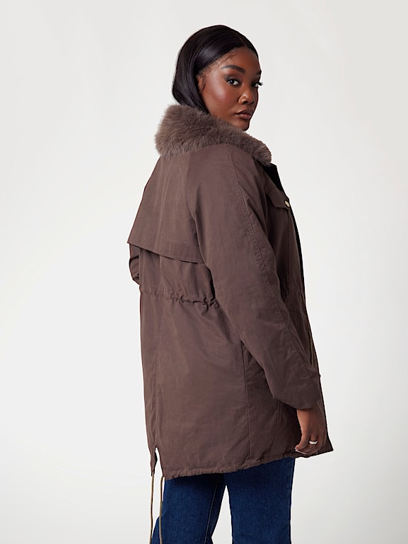 Parka col fourrure shop