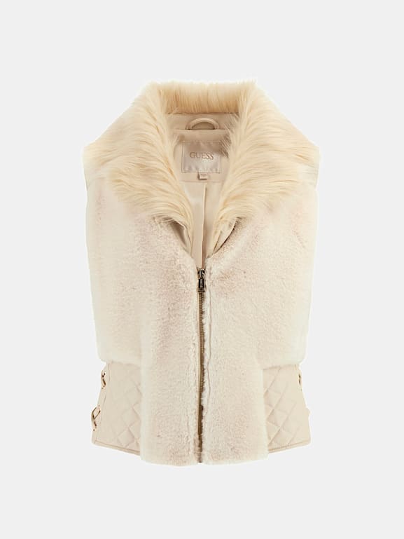 Guess fur vest hotsell