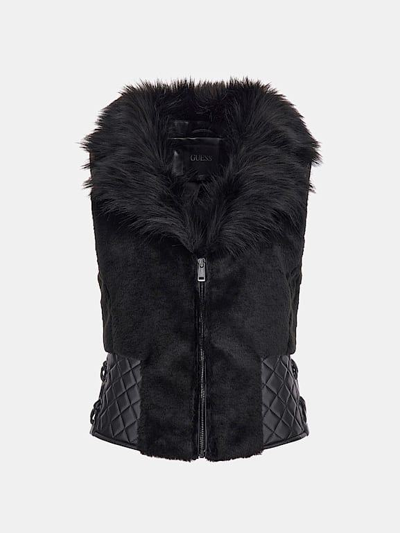 GUESS Faux fur vest Women