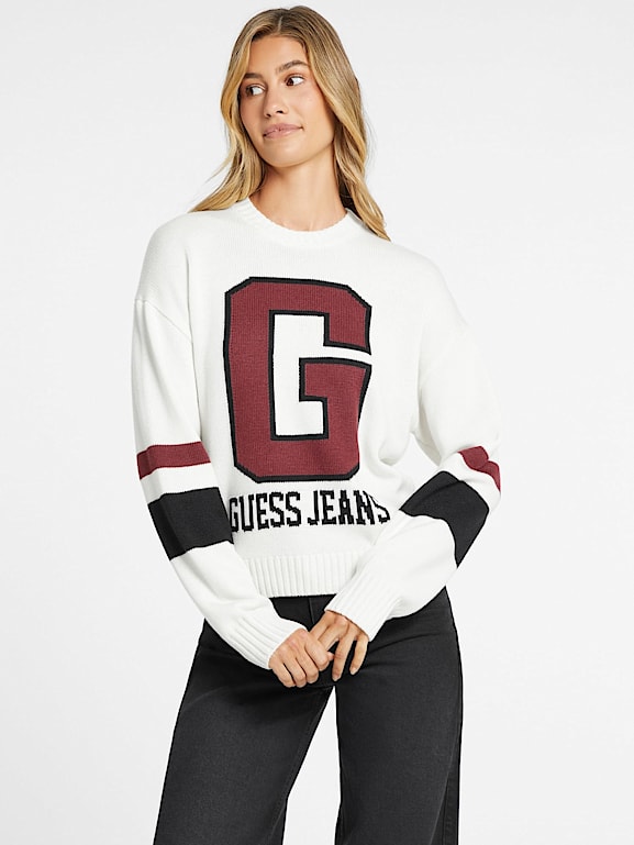 Wool Blend Logo Sweater Women GUESS Jeans