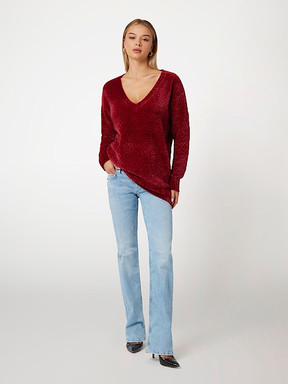 GUESS Relaxed fit chenille trui Dames