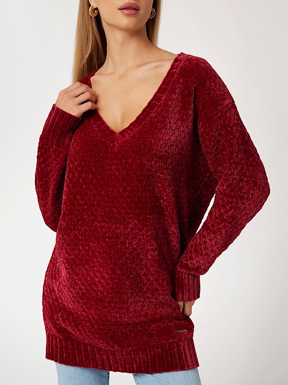 GUESS Pull chenille coupe decontractee Femme