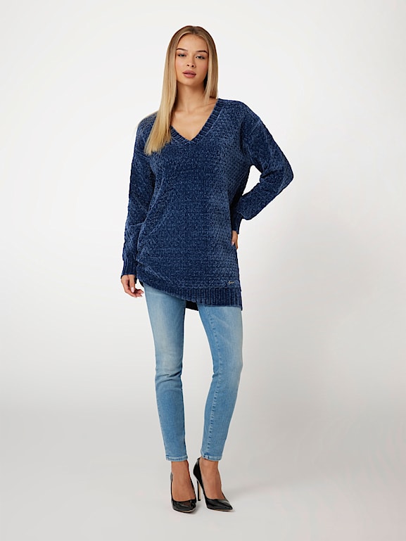 GUESS Pull chenille coupe decontractee Femme