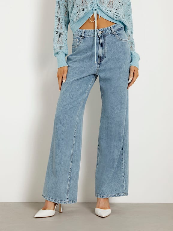 GUESS Wide leg denim pant Women