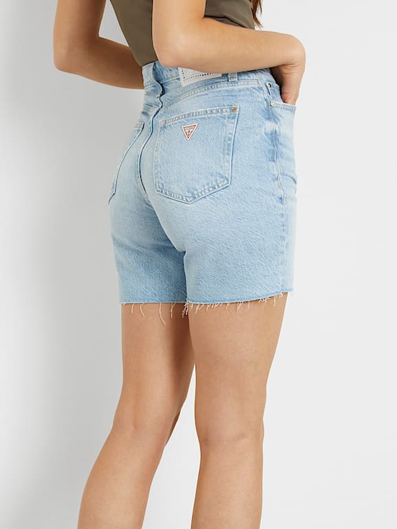 GUESS Short en jean taille haute Femme