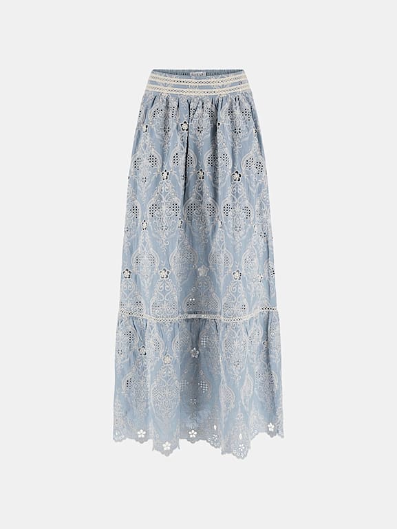 GUESS Jupe longue brodee Femme