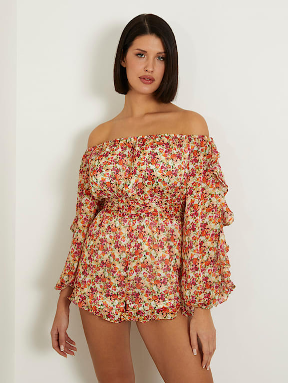Guess jumpsuit rot hotsell