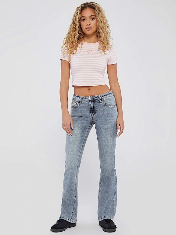 【WONDER WONDER】Forton Low-rise Incised Bootcut Denim Pants wonderjeans offical shop – wonderjeans official shop
