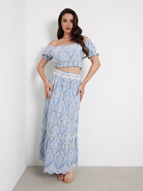 Off shoulder lace blouse styles 2025