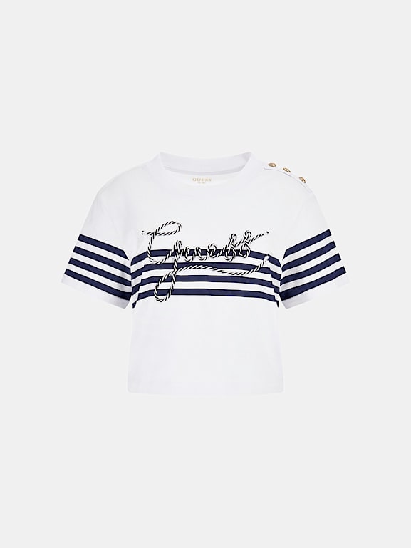 Guess white and black shirt best sale