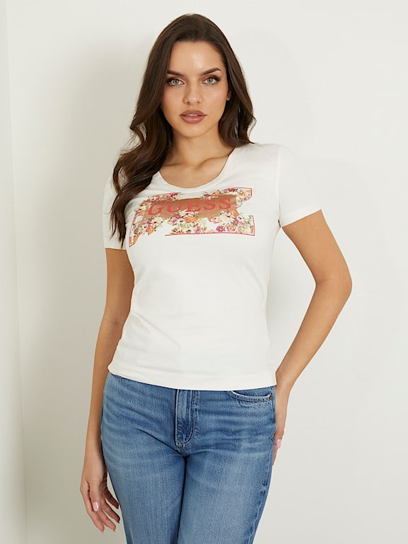 Guess floral deals t shirt