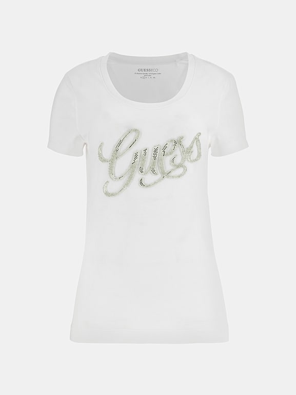 T shirt guess femme strass on sale