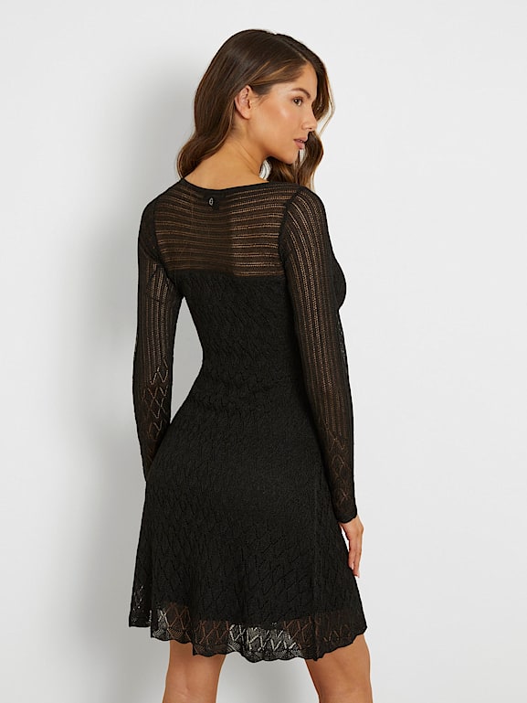 GUESS Mini robe pull ajustee et evasee Femme