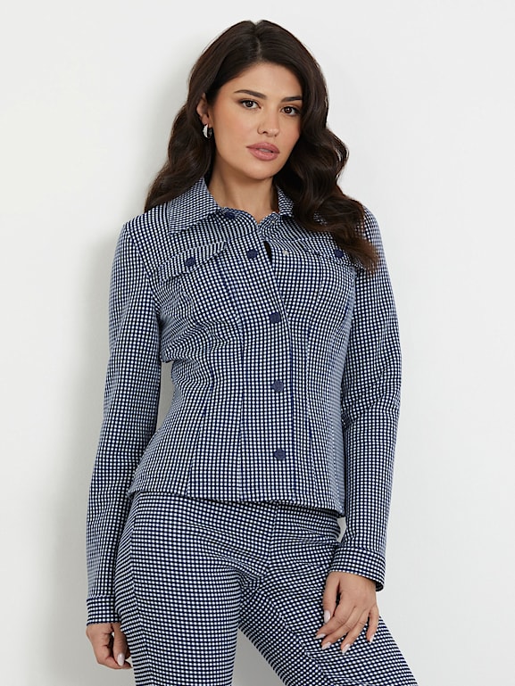 Veste vichy femme clearance