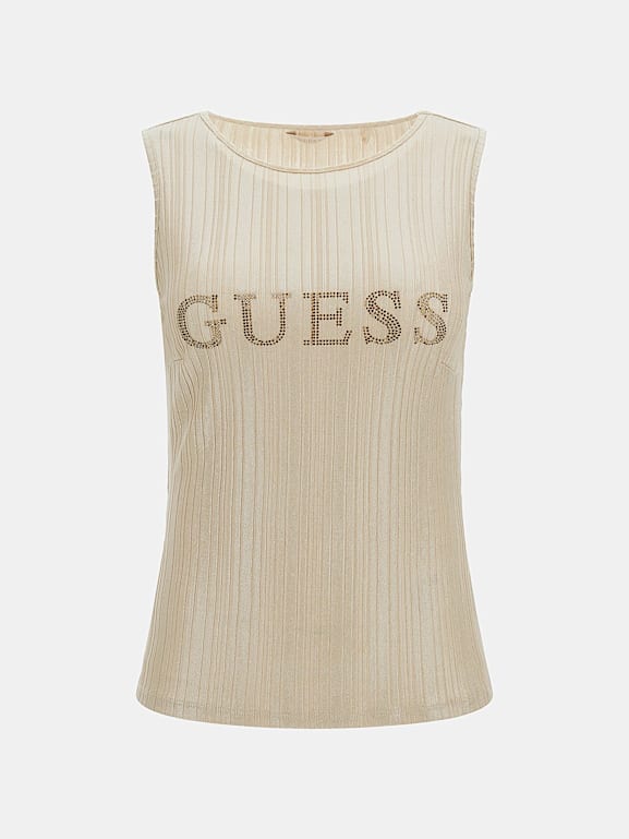GUESS Metallic logo top Women