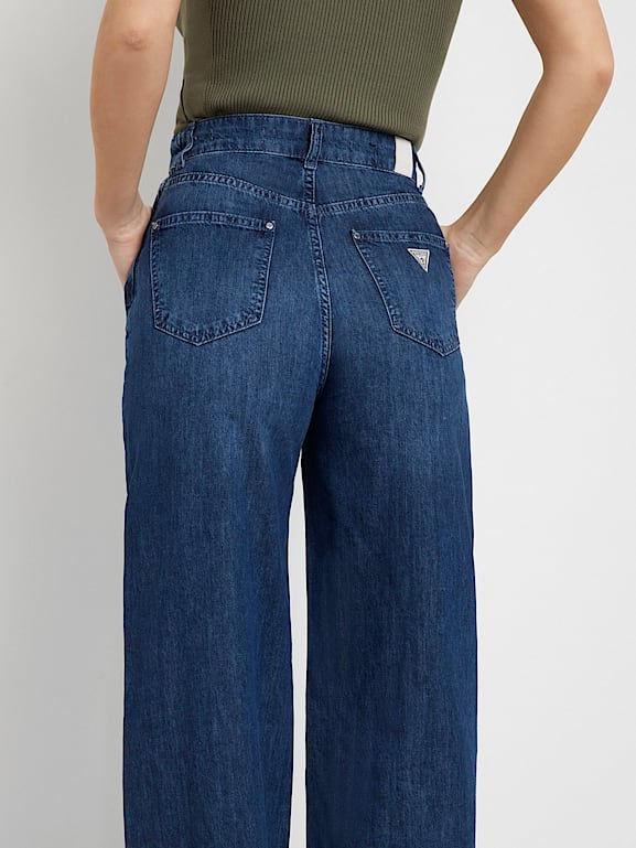 GUESS Jeans wide leg a vita alta Donna