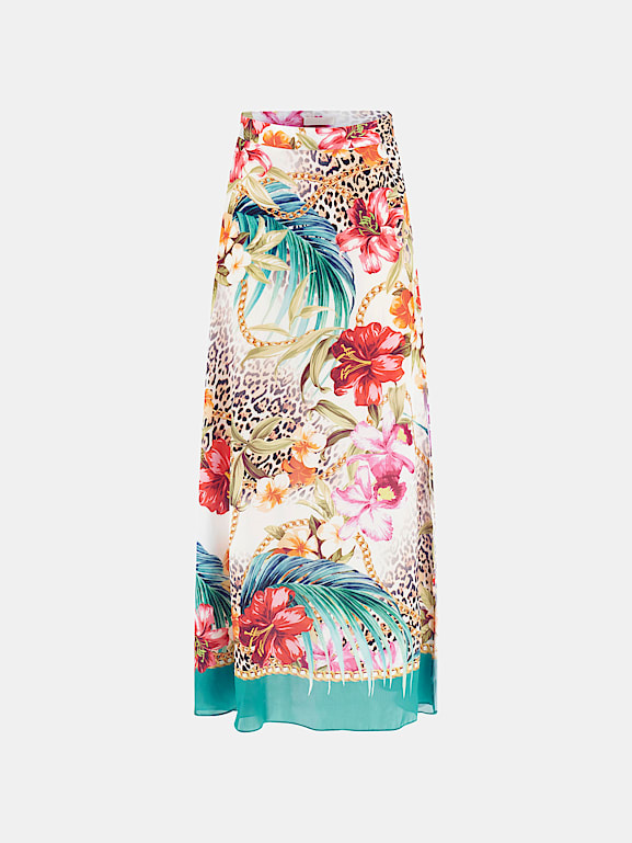 GUESS Lange rok met bloemenprint