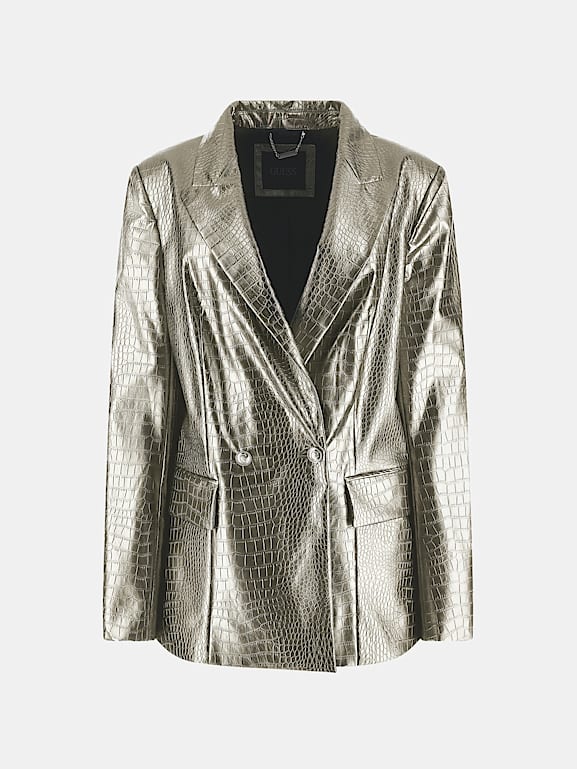 Shiny silver blazer store
