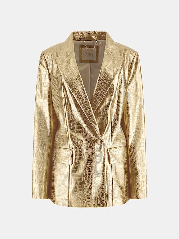 Metallic gold jacket women's new arrivals