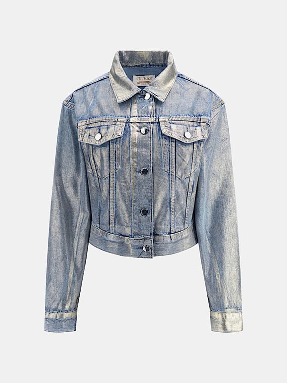 GUESS Giacca jeans metallizzata Donna