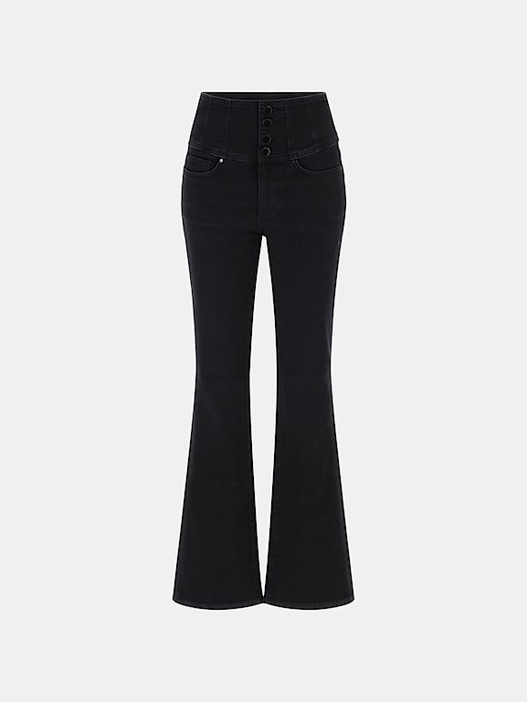 Flared denim jeans black - Women